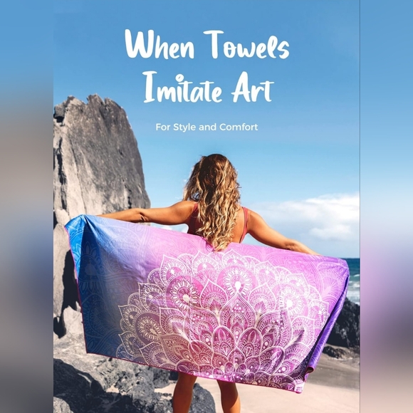 OCOOPA Microfiber Beach Towel, Oversized Travel Towel, Compact Lightweight Beach - Picture 5 of 6